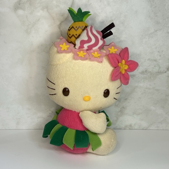 Hawaiian Hello Kitty Plush Vintage Rare Makittii 11
